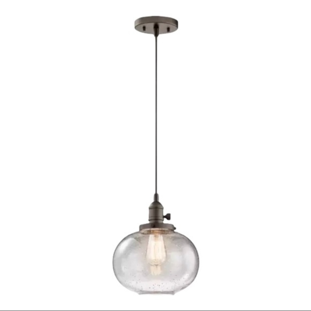 Kichler Brushed Nickel 1-Light Globe Pendant. New